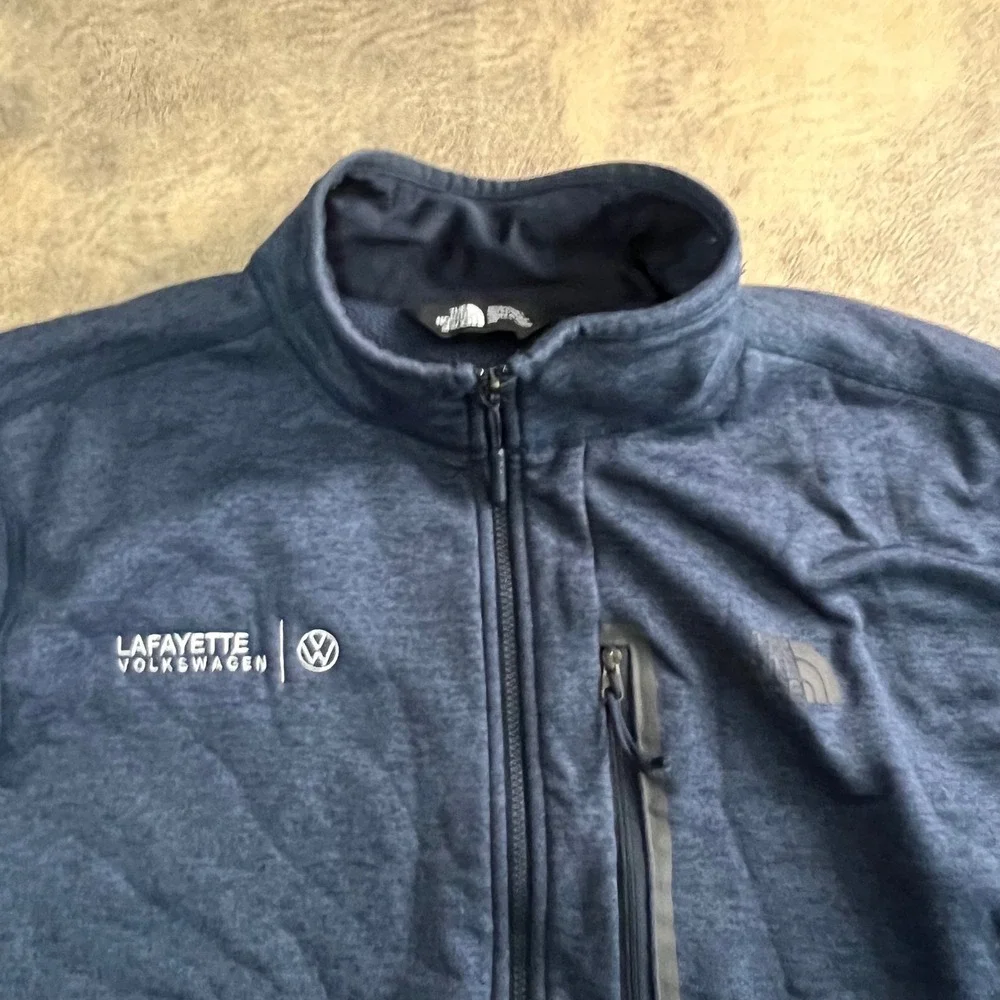 The North Face 1/4‎ Zip Pullover Mens Medium Blue Lafayette Volkswagen Fleece
